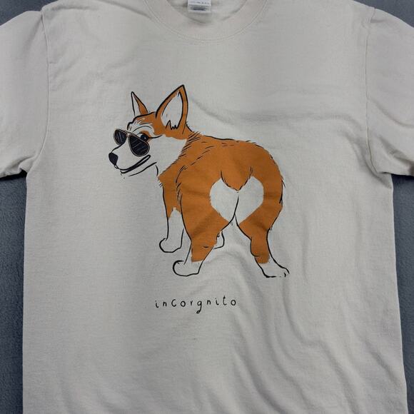 Corgi Dog T-Shirt Women' Small "Incorgnito" Short Sleeve Cotton Dog Lovers Corgi - Picture 2 of 8